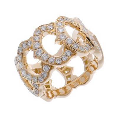 Cartier Clash DE #52 Full Pave Ring Diamant 750 YG US#6 P0083041