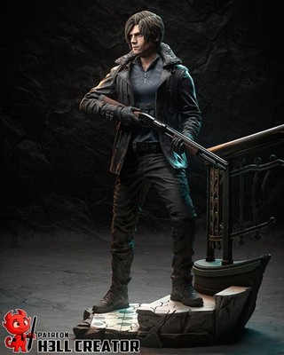 Leon Kennedy 209mm Hand Painted Resin Figure - Collectible Display