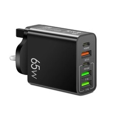 65W Quick Charger UK Plug Fast Wall Charger Power Adapter 5 Port USB-C PD Type C