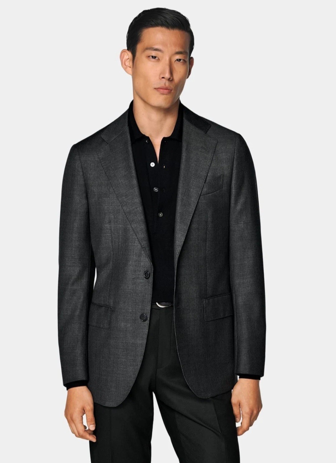 Suitsupply Grey Vitale Barberis Canonico Super 110s Wool Blazer Jacket 24, S