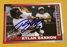 Rylan Bannon SIGNED 2019 Bowie Baysox Eastern League All Star RC Auto Orioles