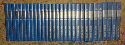 Vintage The World Book Year Book, Volumes 1981 - 2009, Events From Those Years