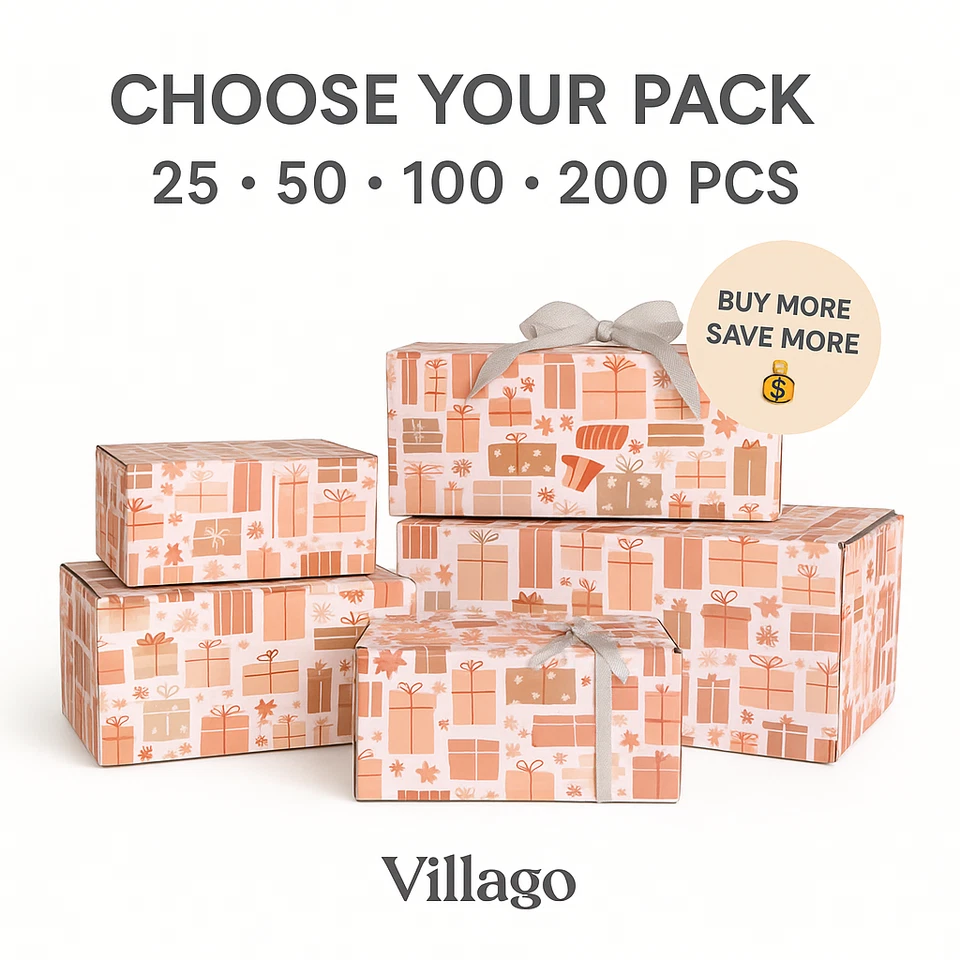 12x10x4 Christmas Gifts Designer Shipping Boxes B-Flute 32 ECT – 25/50/100/200 - Image 2 of 4