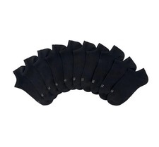 K.Bell Women's 1227349 No Show Fit 10 Pairs Socks Shoe Size 4-10, Black
