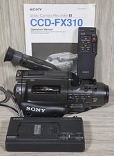Sony CCD-FX310 Handycam Video 8 Camcorder Remote, Charger  AC Adapter - READ -