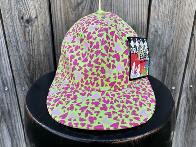 NWT Mickey Mouse Green Pink Graphic Edge Collection Disney Parks Hat Size Adult