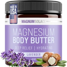 Magnesium Body Butter - Nighttime Magnesium Cream - Lightly Scented... Fast Ship