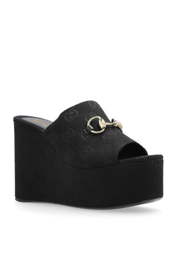Gucci - Women - Wedge Sandals - Black thumbnail 4