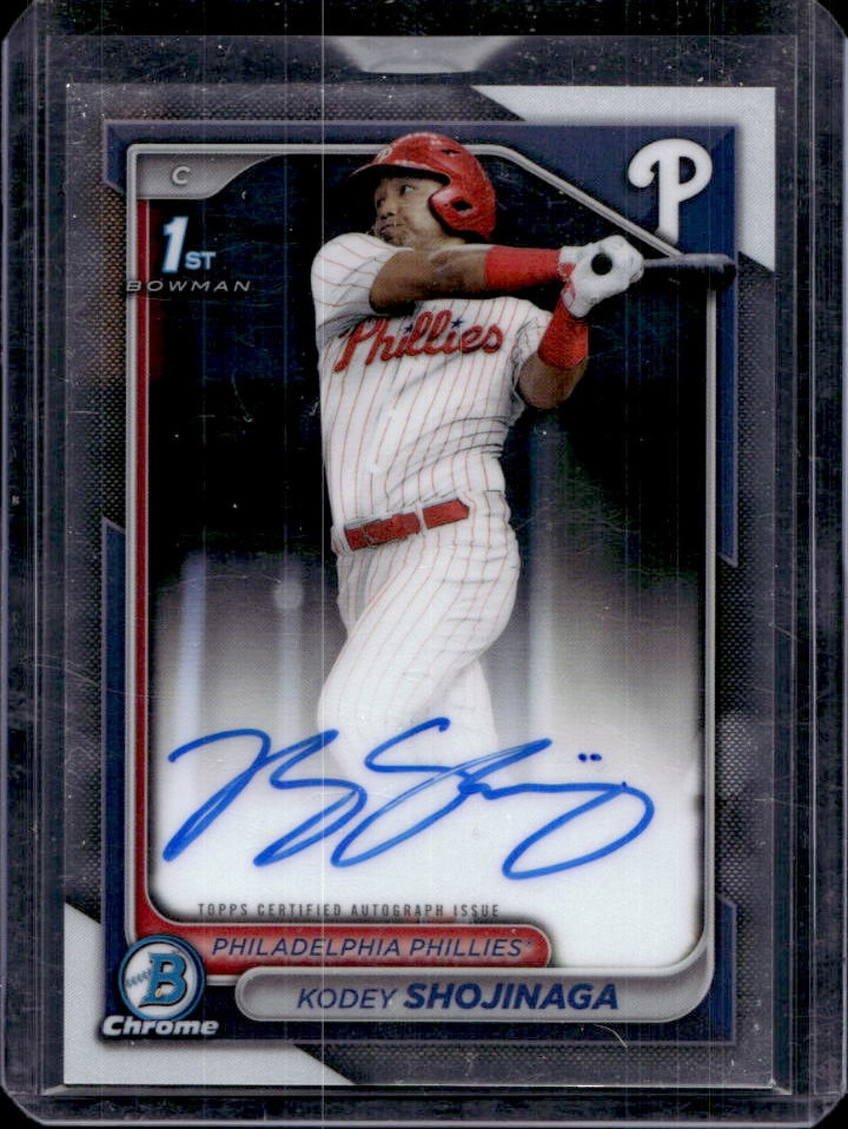 2024 Bowman Draft Kodey Shojinaga Chrome Auto 1st Prospect #CPA-KSH Phillies