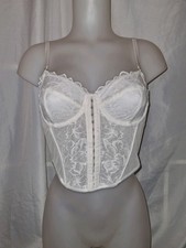 Gorgeous White PRIMARK Underwired boned corset basque top size 36C