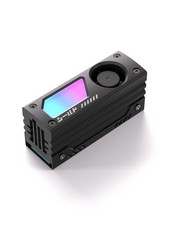 EZDIY-FAB Shield ARGB M.2 SSD Heatsink with Build-in 20mm PWM Fan, Black