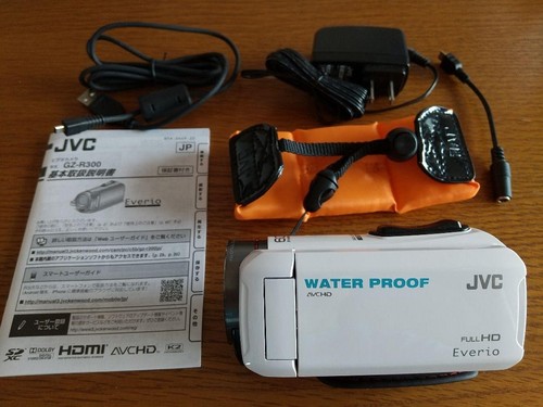JVC Everio GZ-R300-W Water Proof Dust-proof Camcorder 32GB Storage White
