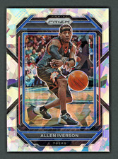 2023-24 Panini Prizm Prizms Ice #184 Allen Iverson Philadelphia 76ers SP