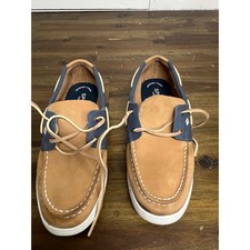 Sperry Top-Sider Boat Shoes Tan Leather Slip On Kids Size 4 US