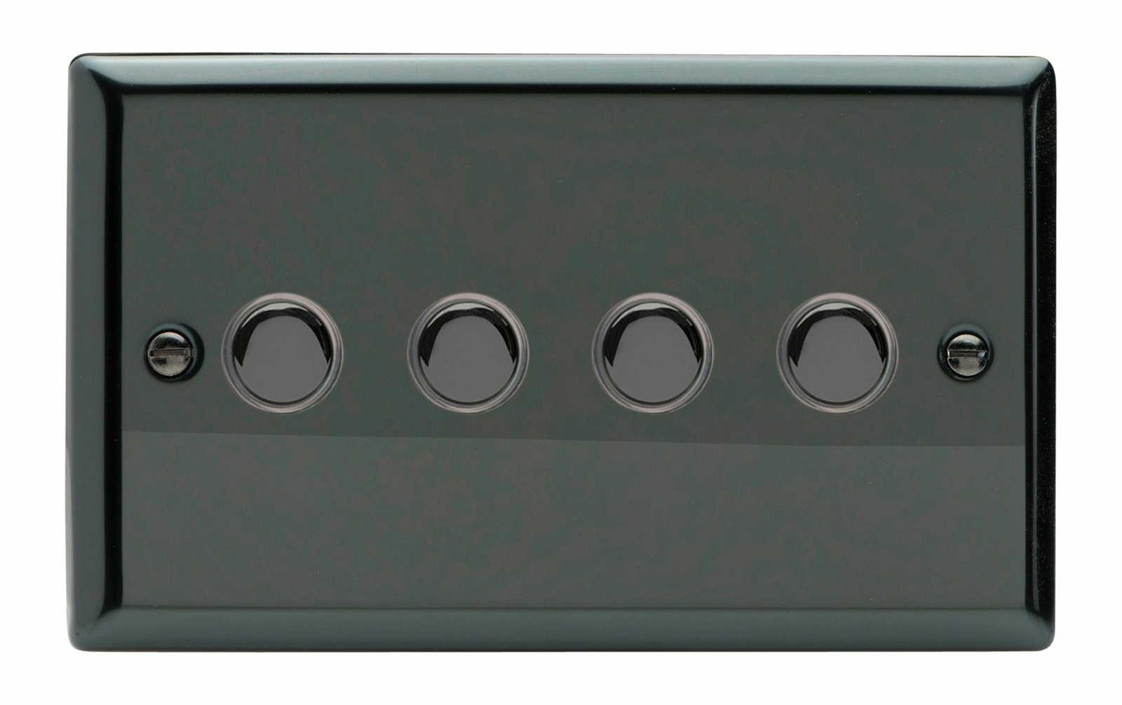 Varilight XIM4 Iridium Black 4 Gang 6A 1W Push-to-Make Momentary Switch