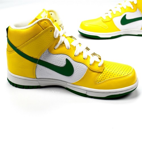 NWT Nike Dunk High Pine Green Varsity Maize White Packers 10 Mens 2008 AUTHENTIC - Picture 4 of 12