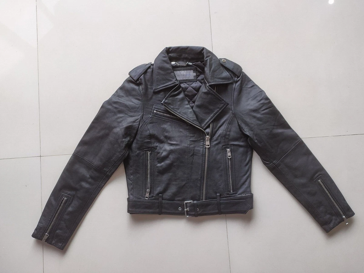 Calvin klein biker leather cheap jacket