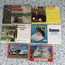 LOT 6 Vintage Roadside Americana Postcards Souvenir Folders Mini Albums Ephemera