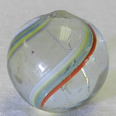 #16901m Clear Glass German Coreless Swirl Marble .59 Inches *Mint*