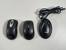 Lot of 3 Microsoft Wireless Optical Mouse 2000 Desktop Receiver 3.1