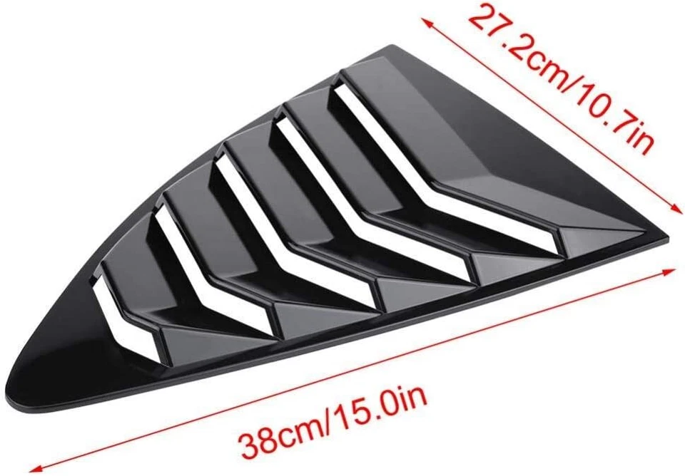 Cubierta de persiana lateral de ventana negra mate para Toyota 86 Scion FR-S Subaru BRZ Foto 4 de 4