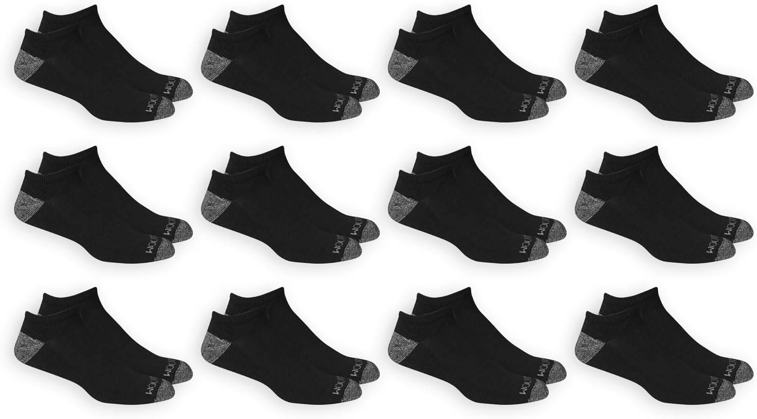 Men's Dual Defense No-Show Socks 12-Pack Odor Control & Comfort  -image