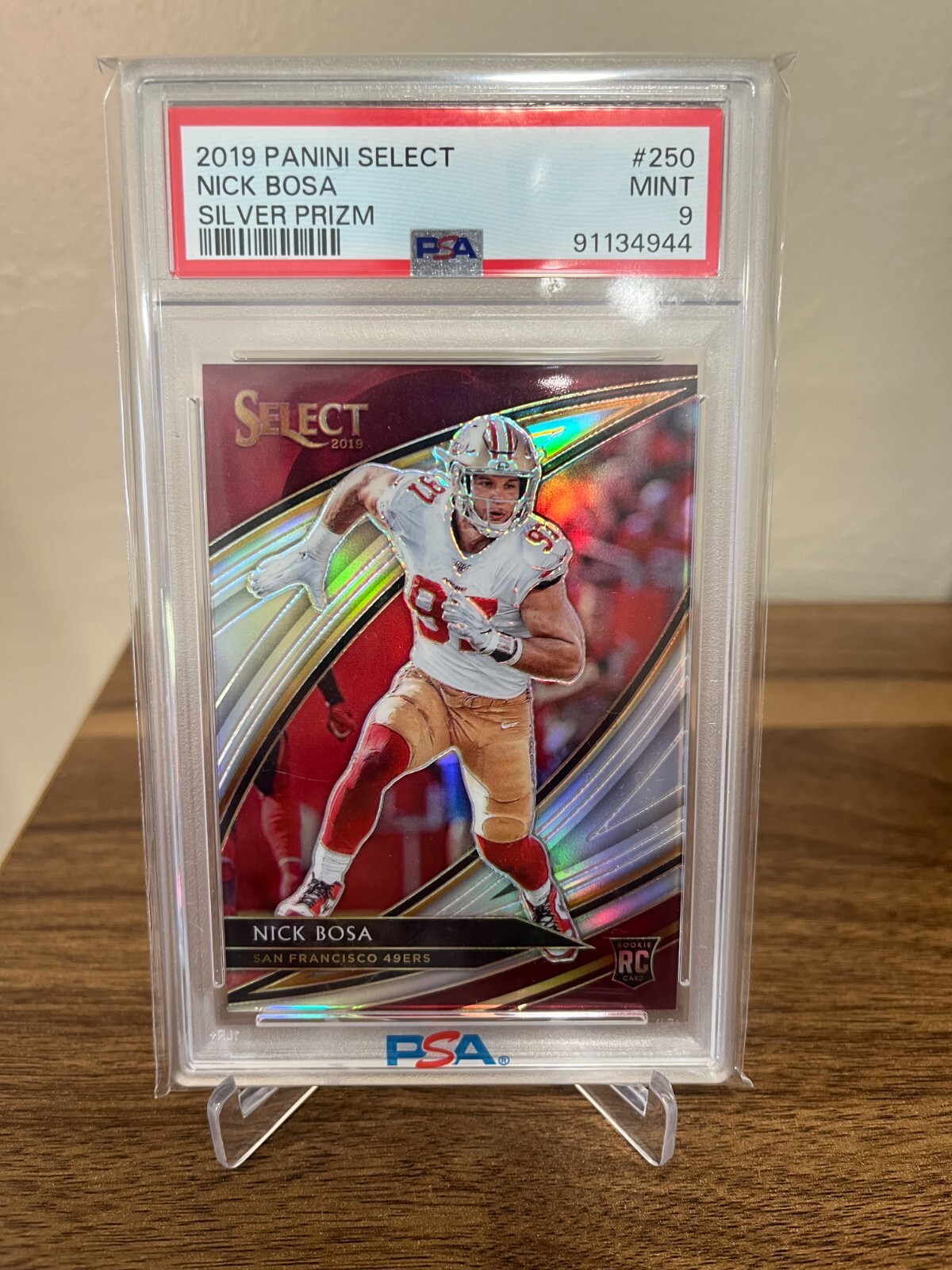 NICK BOSA 2019 SELECT SILVER FIELD LEVEL RC PSA 9
