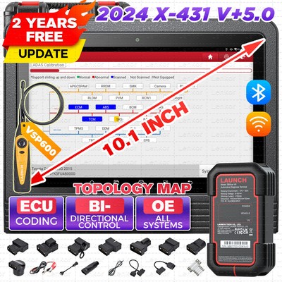 LAUNCH X431 V+ 5.0 PRO Bidirectional Car Diagnostic Scanner Tool Key Coding TPMS