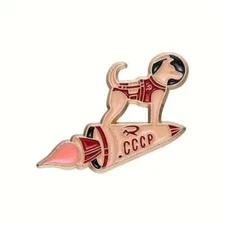 Astronaut Laika Space Dog Enamel Pin Hat Backpack Jackets Badge Brooch Lapel