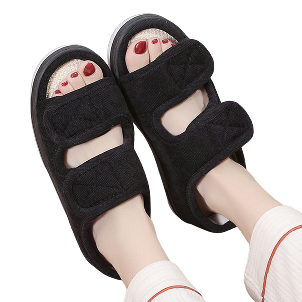 APL Sandali Diabetici Scarpe Diabetiche Regolabili per Donna e Uomo (Nero 48 49) ~