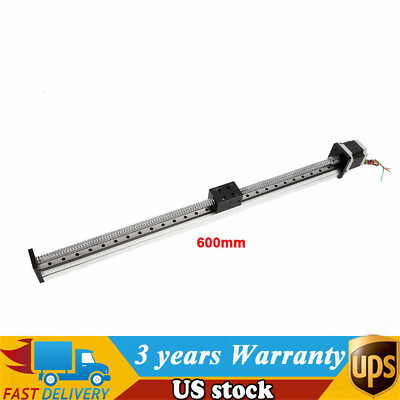 600mm CNC Linear Guide Rail Slide Stage Actuator Ball Screw Stroke Nema 23 Motor