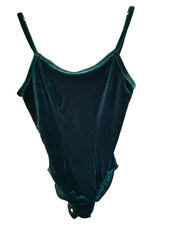 Girls Cami leotard Child XL Forest Green- Main Street