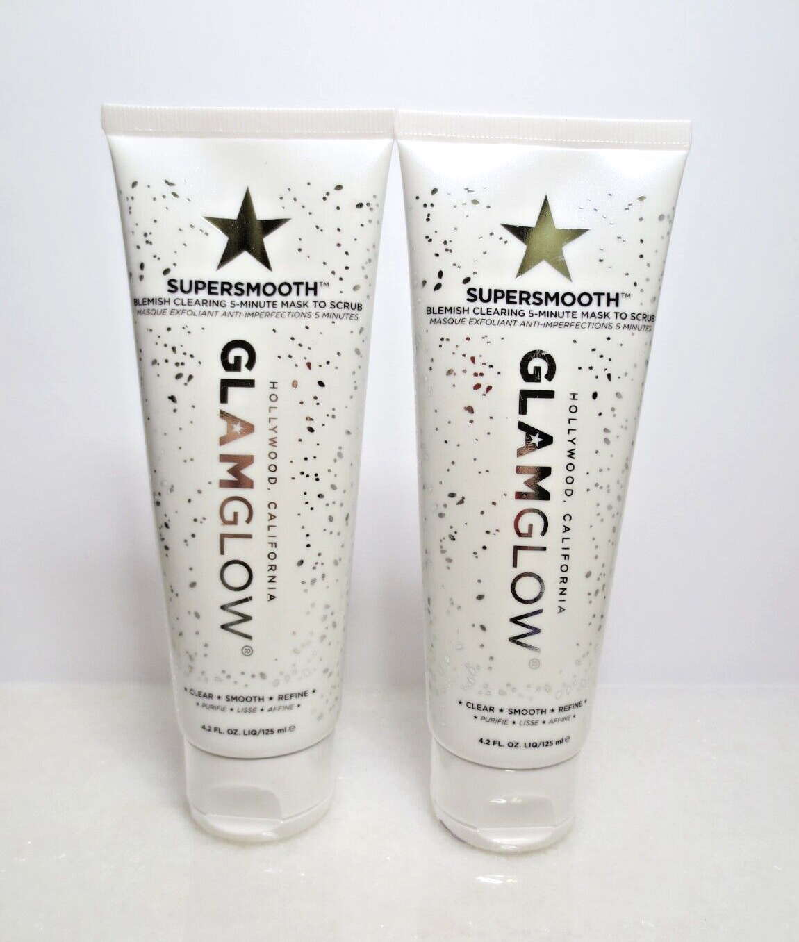 GLAMGLOW SUPERSMOOTH BLEMISH CLEARING 5MIN MASK TO SCRUB 4.2 OZ (LOT