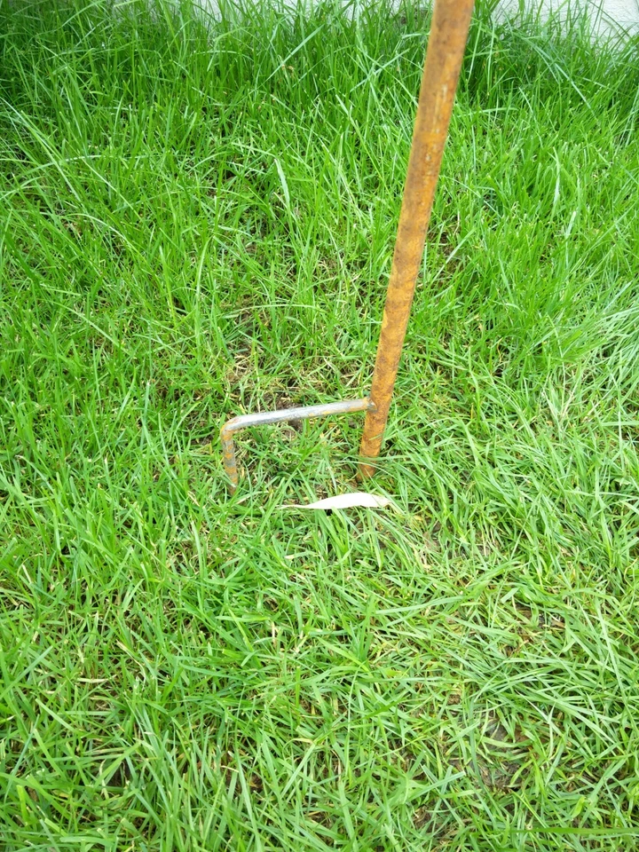 Garten Edelrost Laternenstab Haken aus Metall Rost Gartenstab H180 B40cm 031387 - Bild 4 von 4