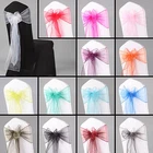 1 10 50 100 Organza Sashes Chair Cover Bow Sash WIDER FULLER BOWS Wedding Party