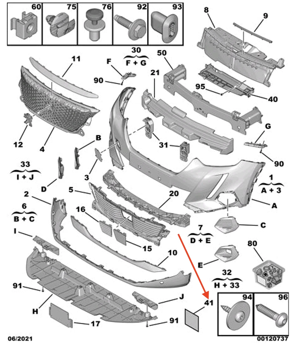 PEUGEOT 2008 Front Bumper Plug 9839248780 New Genuine | eBay 