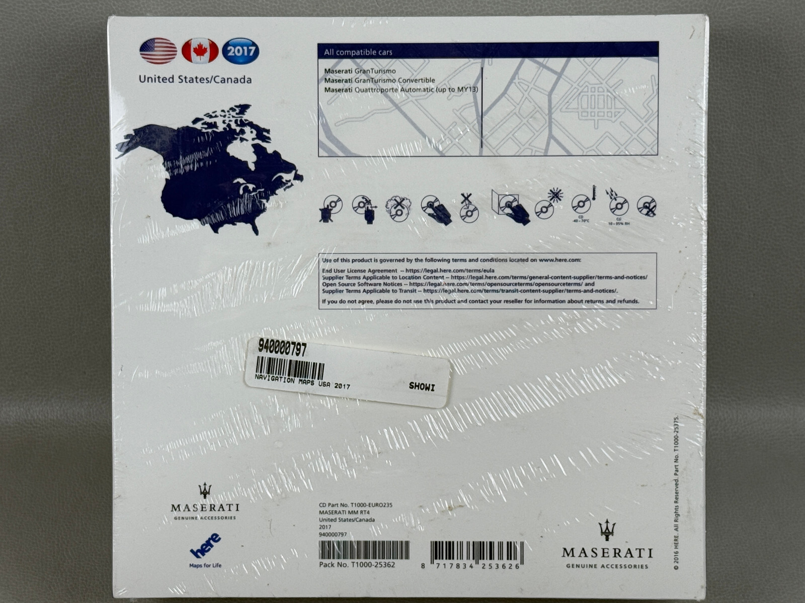 BRAND NEW! 2017+ MASERATI GRANTURISMO QUATTROPORTE DIGITAL MAPS NORTH AMERICA OE