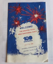 Sunoco 100 SUNTENNIAL Paper Party Program July 1-2, 1986 Tulsa Oklahoma 