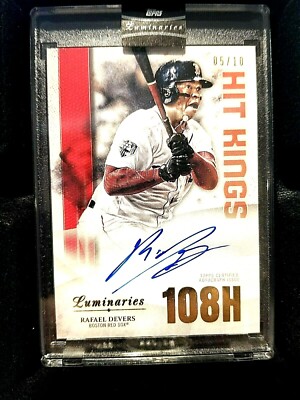 2019 RAFAEL DEVERS #5/10 TOPPS LUMINARIES AUTOGRAPHS HIT KING CARD GEM.