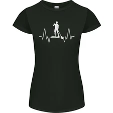 Paddleboard Pulse Paddle Boarding ECG Womens Petite Cut T-Shirt