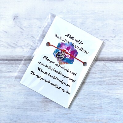 Raksha Bandhan Bracelet Rakhi Make A Wish Best Friend Gift Brother Sister Rakhri