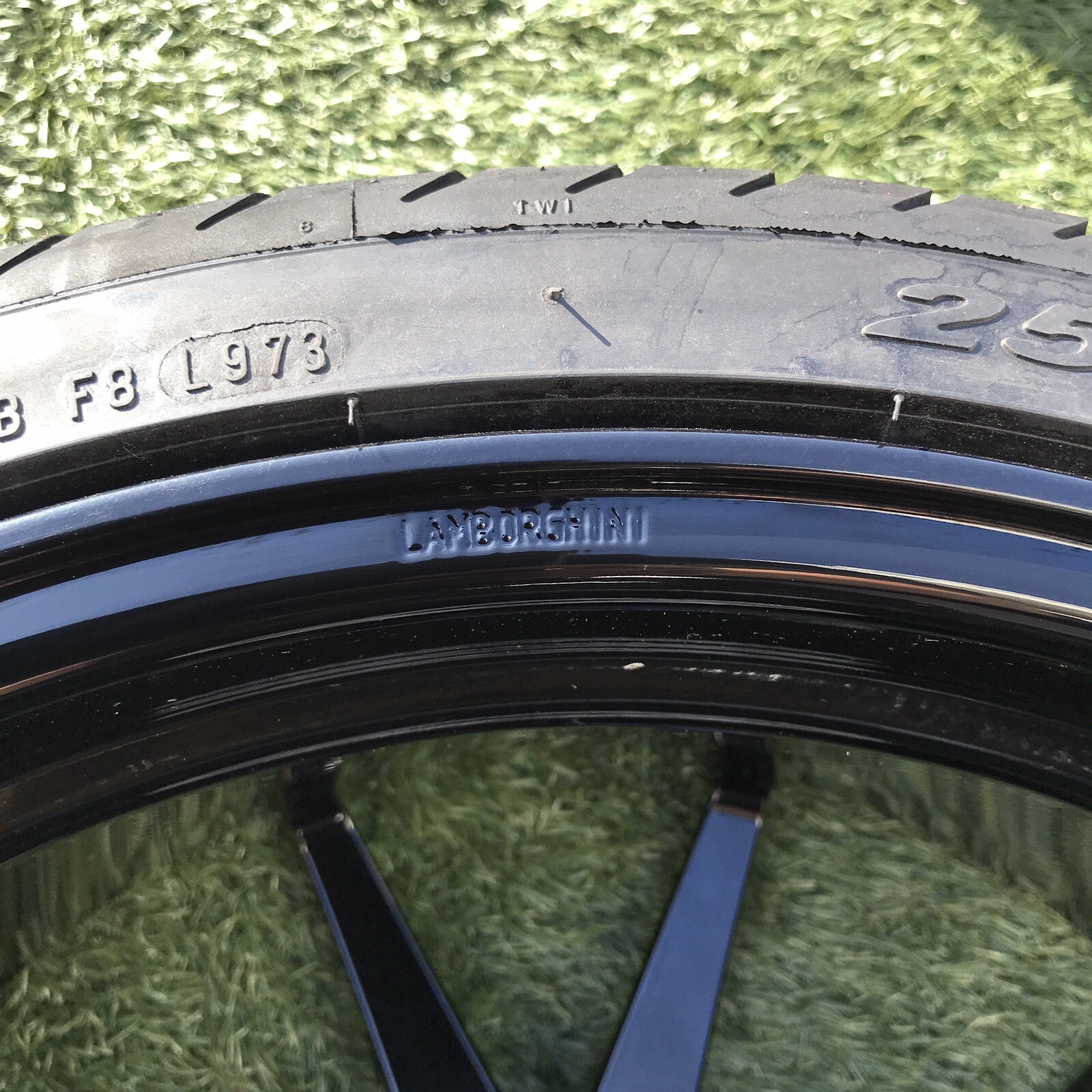 20" 21" LAMBORGHINI AVENTADOR DIONE WHEELS TIRES TPMS BLACK STOCK OEM SET 4 RIMS