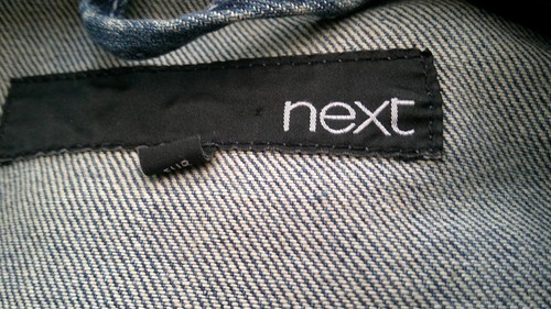 Next cropped short distressed denim jacket size 14 - Picture 5 of 10