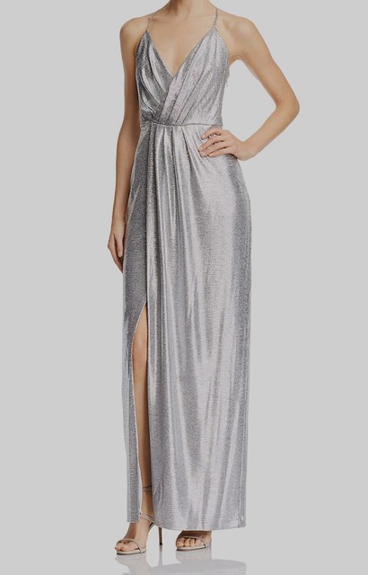 metallic evening gowns