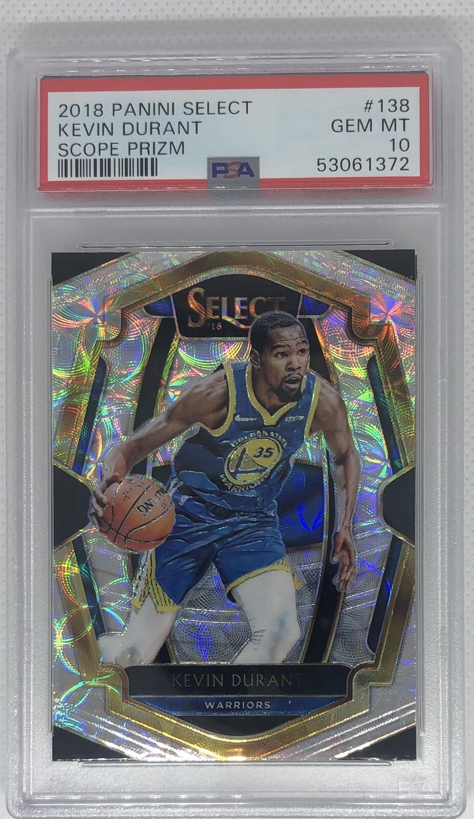 2018-19 PANINI SELECT SCOPE PRIMZ KEVIN DURANT #138 PSA 10 GEM MT