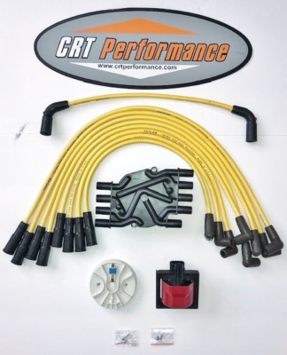 96-02 CHEVY 5.0L 5.7L V8 VORTEC IGNITION 45K TUNE UP KIT YELLOW + HP & TORQUE  