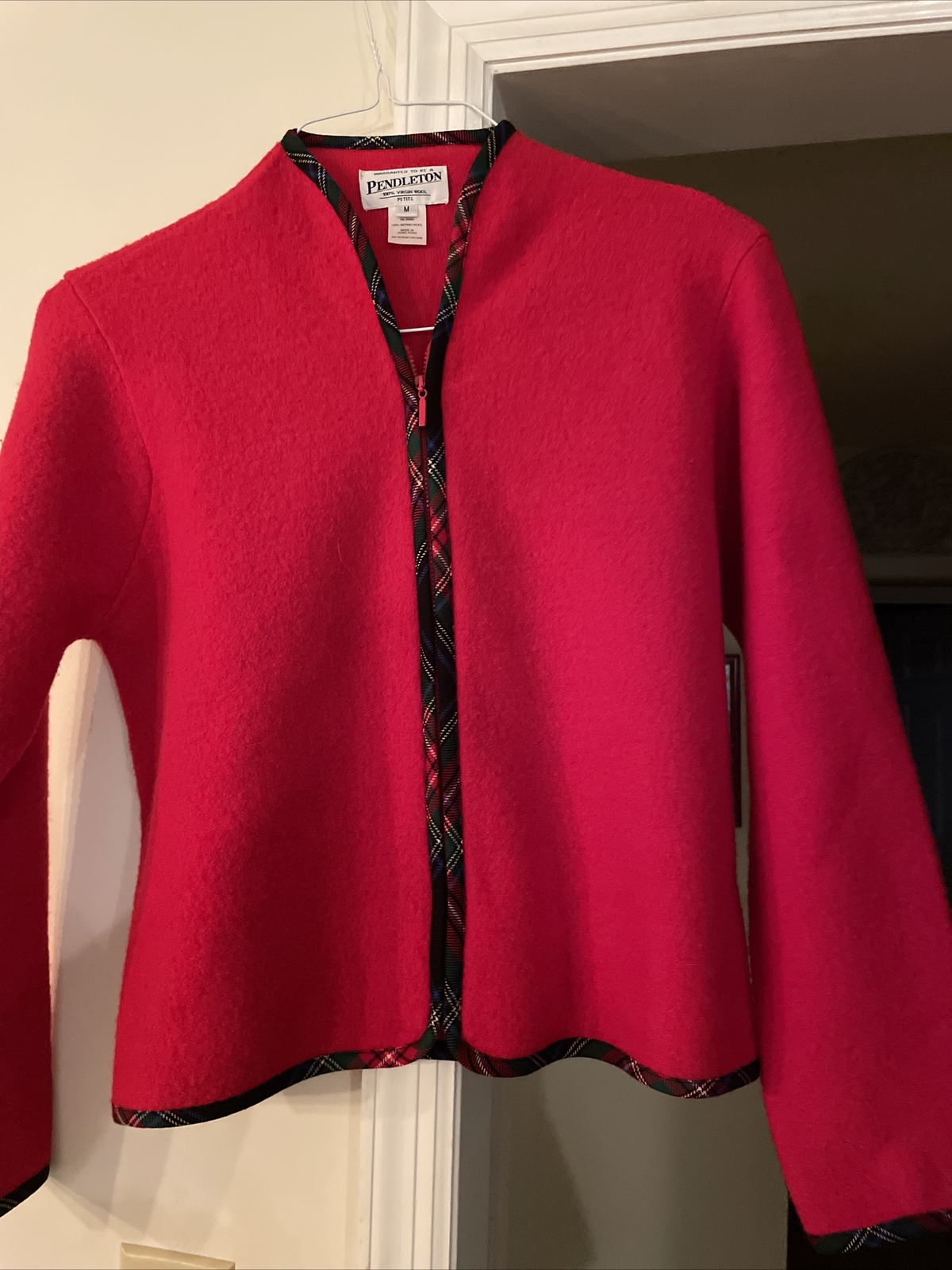 Vintage Pendleton ladies medium red wool sweater … - image 1