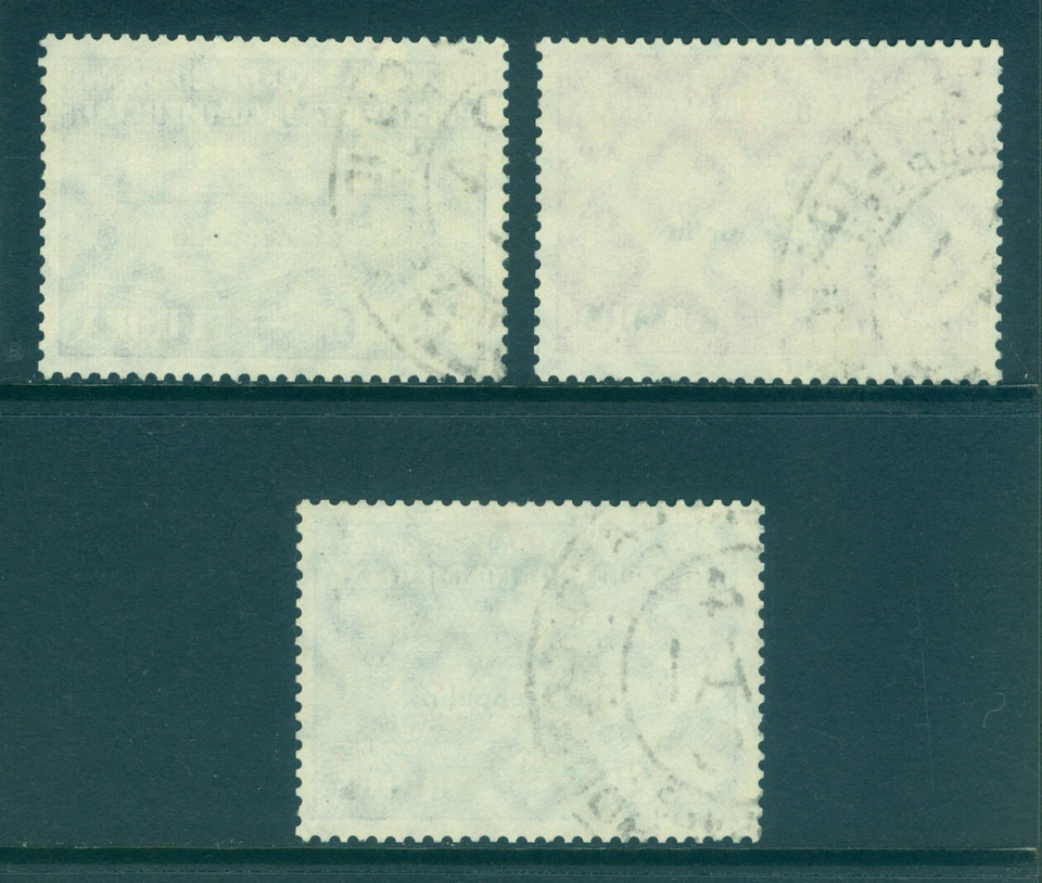 BRASIL 1930 CORREO AÉREO "Graf Zeppelin U.S.A." juego de recargo Sc# 4CL8-4CL10 usado en muy buen estado Foto 2 de 2