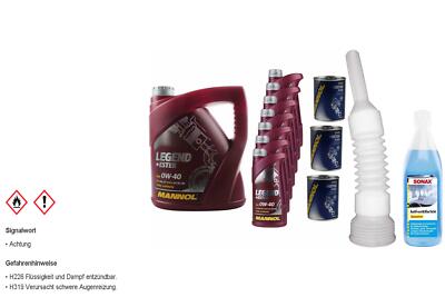 11L MANNOL Motoröl SAE 0W-40 LEGEND+ESTER inkl. Additiv Auslaufschlauch
