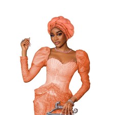 African Glitter Women Twisted Braid Turban Cap Head Wrap Muslim Nigerian Headtie